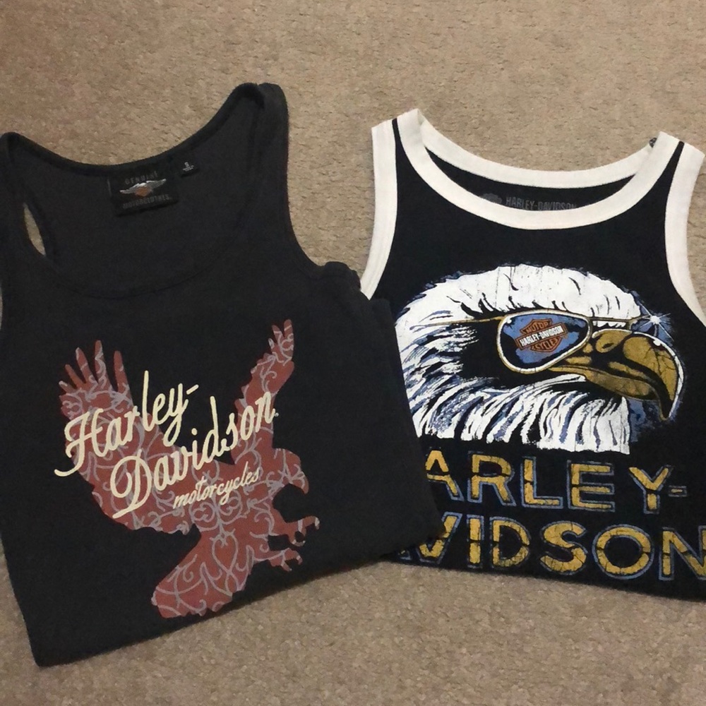 Bundle of two Harley-Davidson size small tank tops